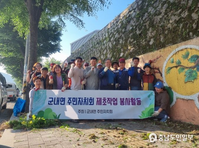 포천시 군내면 주민자치회, 벽화 주변 풀 깎기 ‘아름다운 동행’