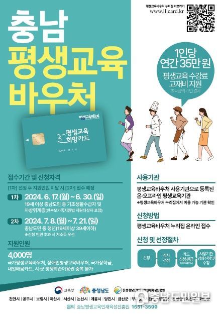 홍성군, 평생학습 지원 확대…연 35만원 '평생교육바우처' 지급