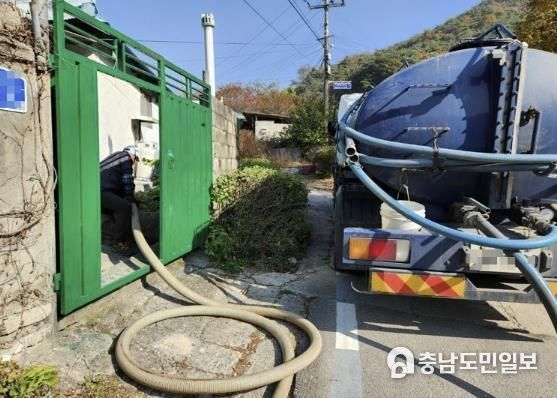 개인하수처리시설 청소 사진