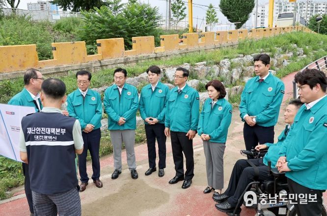 대전시의회 유등교 수해피해 현장 방문 점검